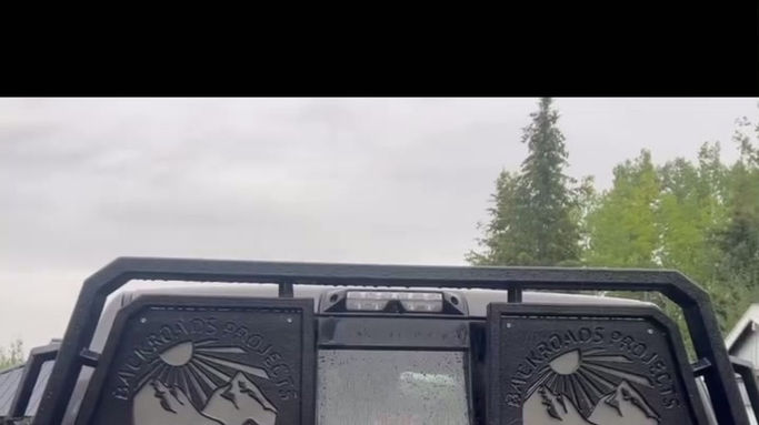 Here is a custom headache rack we’ve done! It features 2 plasma cut designs on each side and han